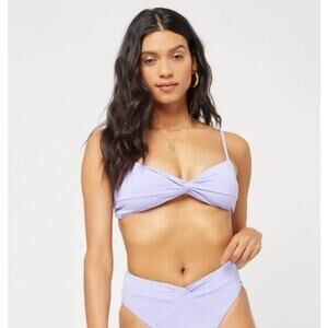 L*Space Ringo Bikini Top in Wisteria Purple Size Small NWT Adjustable